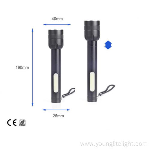 2021 Aluminum USB Rechargeable High Power Flashlight Torch